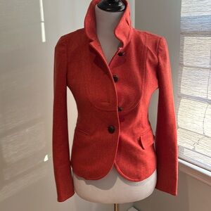 J Crew oranger wool blazer please read